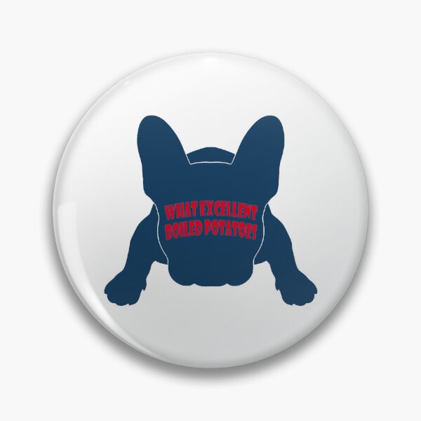 Item preview, What Excellent Boiled Potatoes blue french Bulldog silhouette designed and sold by Anne Londez Studio.