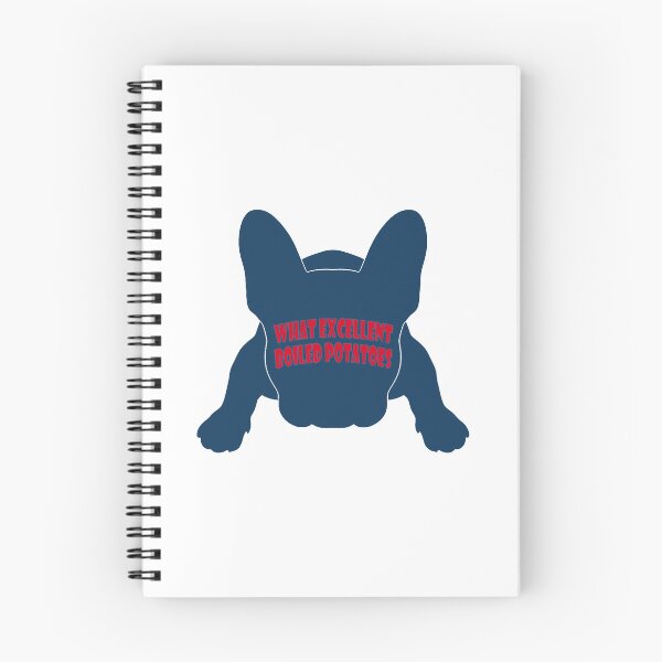 Item preview, What Excellent Boiled Potatoes blue french Bulldog silhouette designed and sold by Anne Londez Studio.