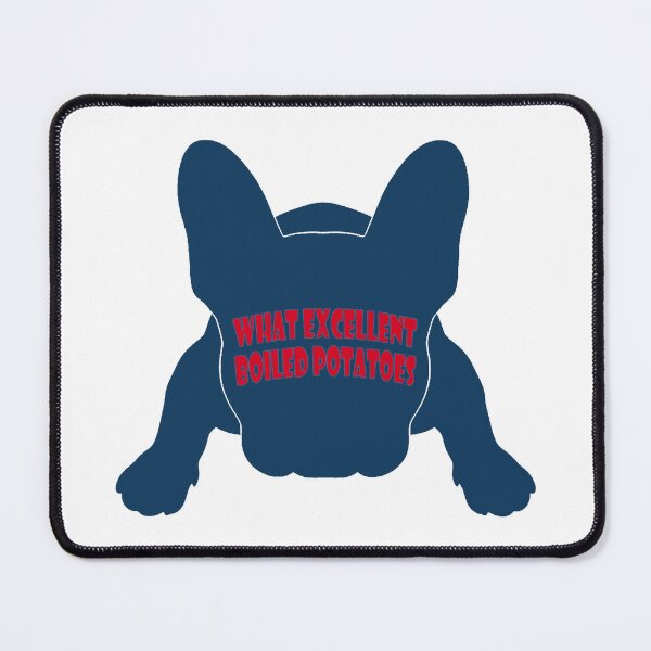 Item preview, What Excellent Boiled Potatoes blue french Bulldog silhouette designed and sold by Anne Londez Studio.