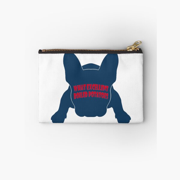 Item preview, What Excellent Boiled Potatoes blue french Bulldog silhouette designed and sold by Anne Londez Studio.
