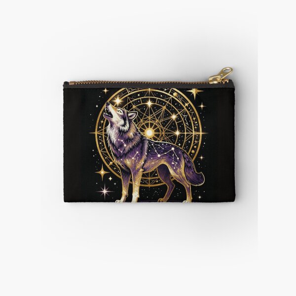 Item preview, Celestial Howling Wolf Constellation Sacred Geometry designed and sold by WildArtIT.