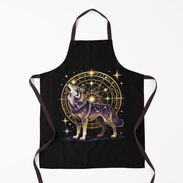 Item preview, Celestial Howling Wolf Constellation Sacred Geometry designed and sold by WildArtIT.
