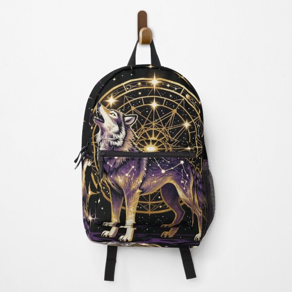 Item preview, Celestial Howling Wolf Constellation Sacred Geometry designed and sold by WildArtIT.