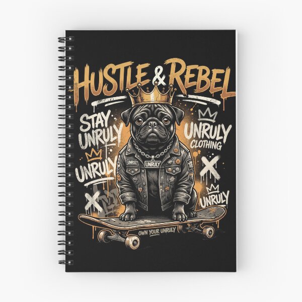 Item preview, Hustle & Rebel Unruly Pug - Graffiti Skater Dog Mascot designed and sold by rich-moda.