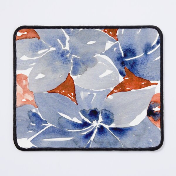 Item preview, Blue and Terracotta Abstract Botanical Watercolour designed and sold by ArithraStudio.