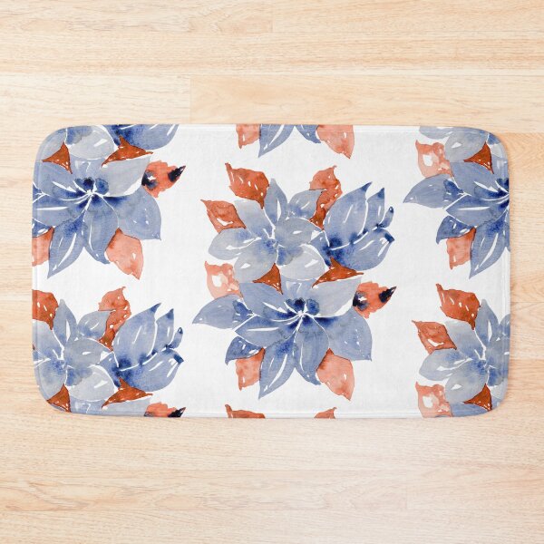Item preview, Blue and Terracotta Abstract Botanical Watercolour designed and sold by ArithraStudio.