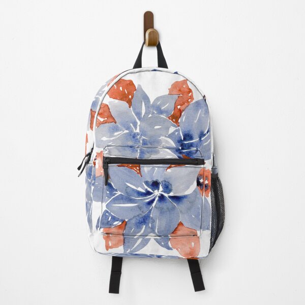 Item preview, Blue and Terracotta Abstract Botanical Watercolour designed and sold by ArithraStudio.