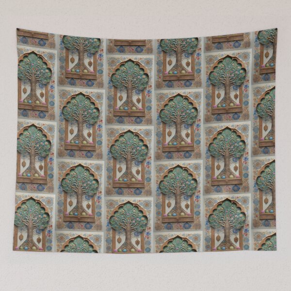 Item preview, Ornate Tree of Life Floral Archway Fantasy Art designed and sold by pinkal.