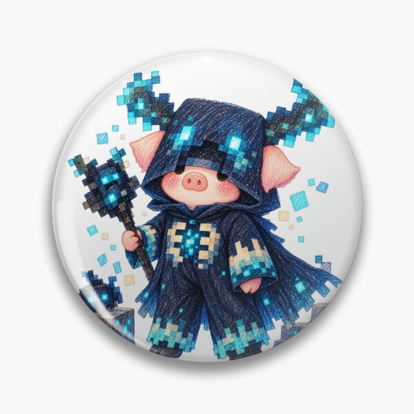 Item preview, Cute Minecraft Warden Pig Warrior Art designed and sold by Tingmade Studio.