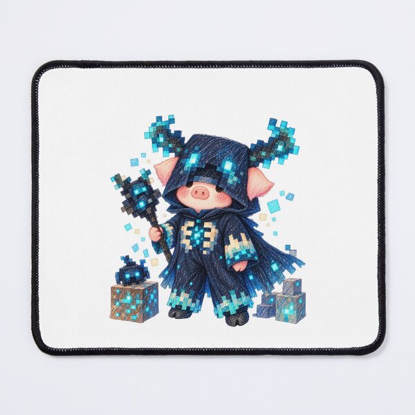 Item preview, Cute Minecraft Warden Pig Warrior Art designed and sold by Tingmade Studio.