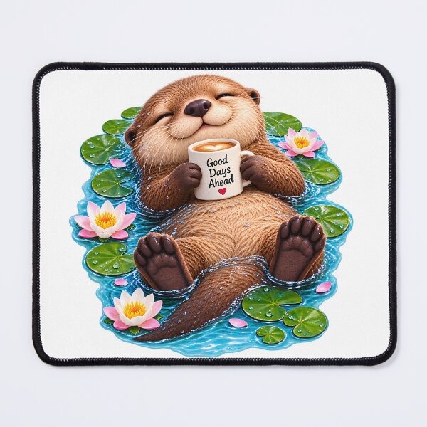 Item preview, Good Days Ahead Cute Otter designed and sold by TinyWeird.