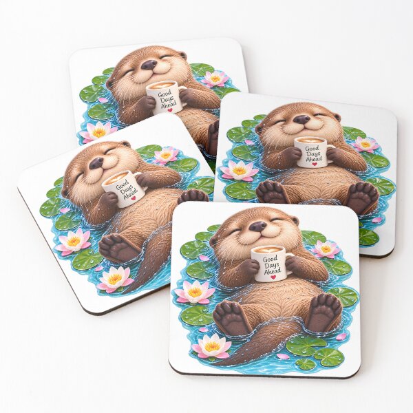Item preview, Good Days Ahead Cute Otter designed and sold by TinyWeird.