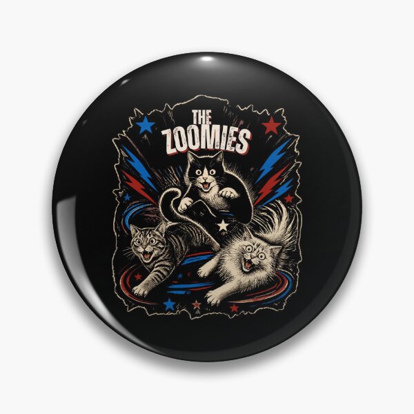 Item preview, The Zoomies - Funny Retro Vintage Crazy Cats Gone Wild designed and sold by Neurospicy Trolls.