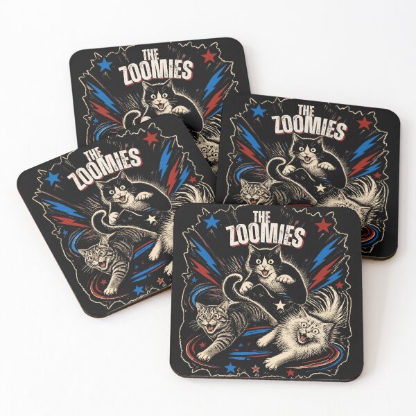 Item preview, The Zoomies - Funny Retro Vintage Crazy Cats Gone Wild designed and sold by Neurospicy Trolls.