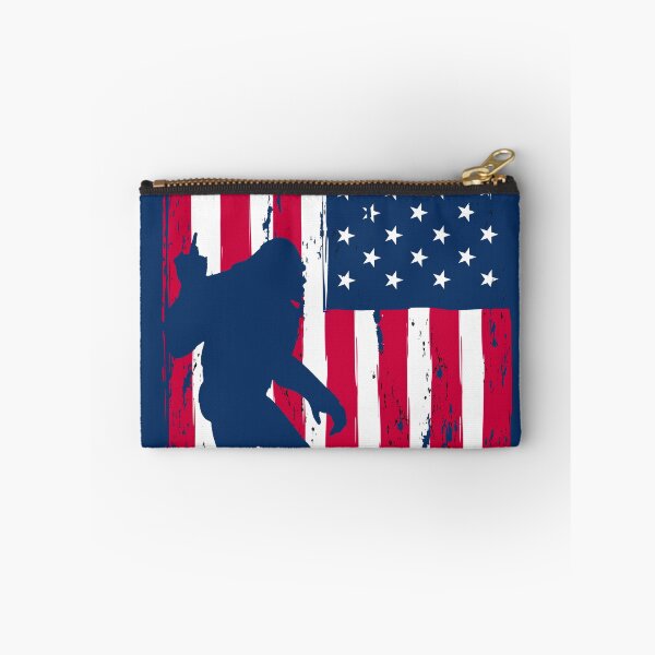 Item preview, Bigfoot Middle Finger American Flag Funny Sasquatch designed and sold by ZwoToopia.
