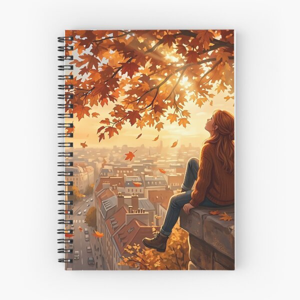 Item preview, Autumn City Rooftop Girl designed and sold by RkskArt.