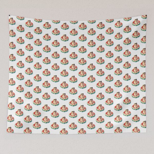 Item preview, Watercolor Golden Retriever Cool Dog Watermelon Float designed and sold by WildArtIT.