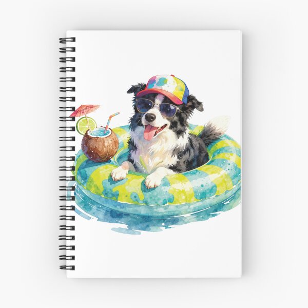 Item preview, Watercolor Border Collie Cool Dog Coconut Drink Pool Float designed and sold by WildArtIT.