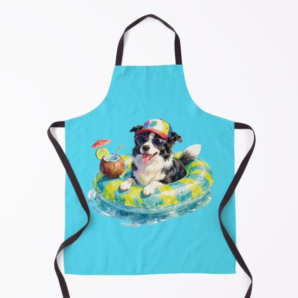 Item preview, Watercolor Border Collie Cool Dog Coconut Drink Pool Float designed and sold by WildArtIT.