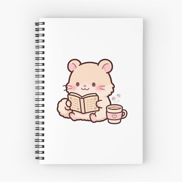 Item preview, Cute Hamster Reading Book with Coffee - Cozy Hamster Book Lover Gift - Bookish Hamster Sticker designed and sold by Cozy Book Club.