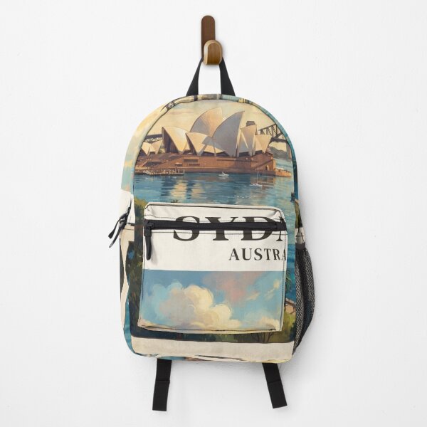 Item preview,  Sydney Australia Vintage Travel Poster – Opera House & Harbour Bridge designed and sold by ElartedeNoel.