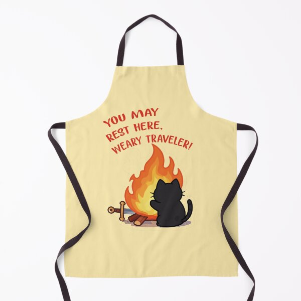 Item preview, Weary Traveler Rest Here Gaming Retro Pixel Bonfire Sticker designed and sold by WildArtIT.
