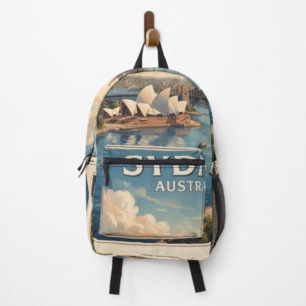 Item preview, Sydney Australia Vintage Travel Poster – Opera House & Harbour Bridge designed and sold by ElartedeNoel.