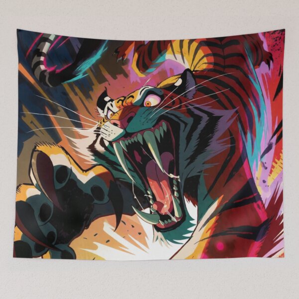 Item preview, The Tiger's Pounce and Neon Bounds designed and sold by SabaMirzique.