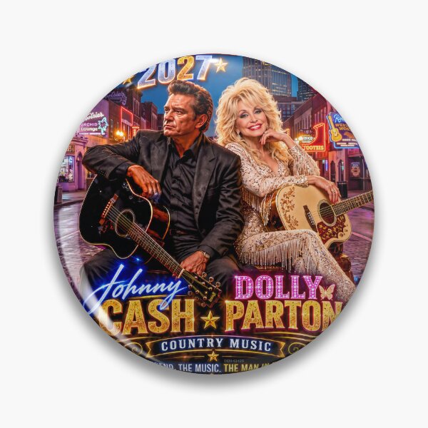 Item preview, HAPPY NEW YEAR NASHVILLE 2027 - Johnny Cash & Dolly Parton - Country Music Legends designed and sold by DBM Photo Art 1.