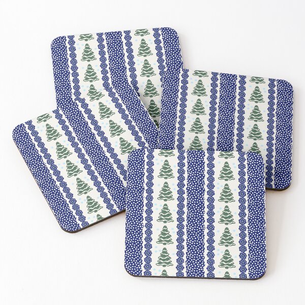 Item preview, Polish Pottery Snowy Pine Trees Winter Holiday Blue and Green designed and sold by KrisInStitches.