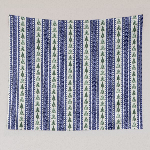 Item preview, Polish Pottery Snowy Pine Trees Winter Holiday Blue and Green designed and sold by KrisInStitches.
