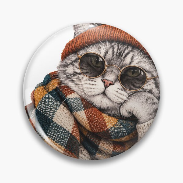 Item preview, Hipster Cat Cozy Autumn Outfit designed and sold by Gold Turtle  Lina.