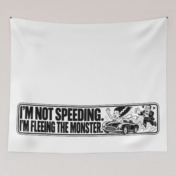 Item preview, BUMPS IN THE ROAD COLLECTION - ⭐ HALLOWEEN EDITION NOT SPEEDING. I’M FLEEING THE MONSTER designed and sold by WheelieGdArt.