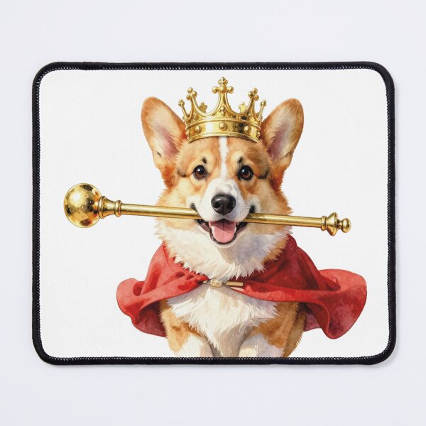 Item preview, Watercolor Royal Corgi Dog With Crown And Scepter designed and sold by WildArtIT.