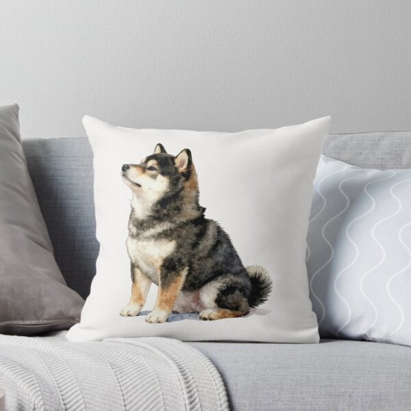 Item preview, Watercolor Black and Tan Shiba Inu Dog designed and sold by WildArtIT.