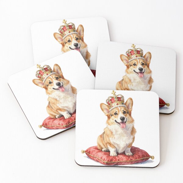 Item preview, Watercolor Cute Royal Corgi Dog With Crown designed and sold by WildArtIT.