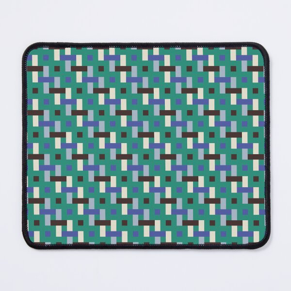 Item preview, Contemporary Heritage Interlock Grid - teal brown navy & ivory designed and sold by pakanta.