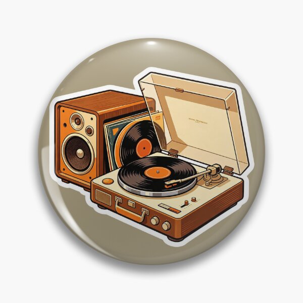 Item preview, vintage record player and speaker designed and sold by mixoubraw.