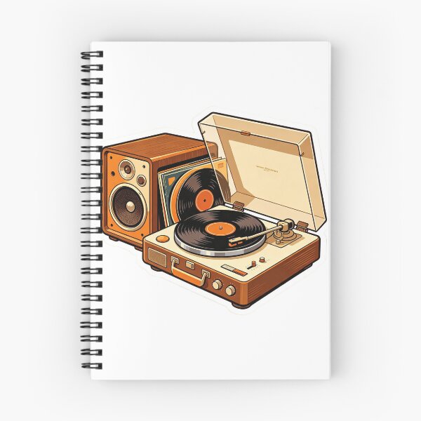 Item preview, vintage record player and speaker designed and sold by mixoubraw.