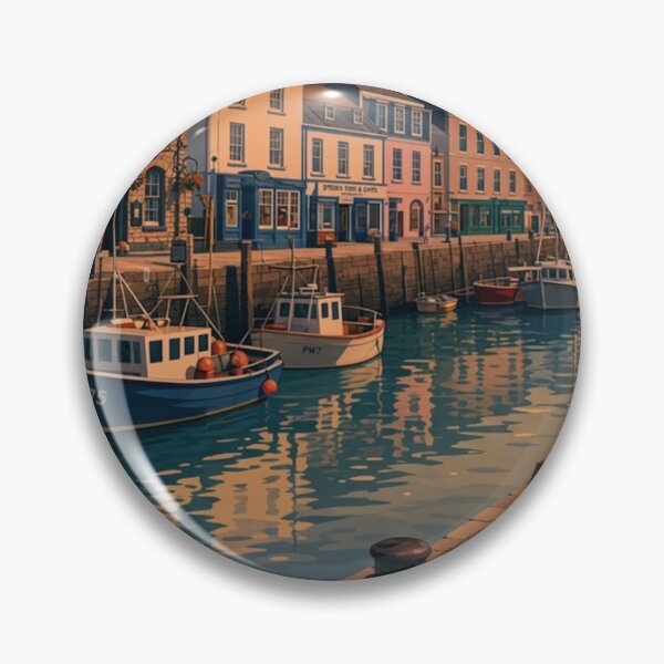Item preview, Padstow Original Custom Vintage Poster Wall Art Design Pillow Gift designed and sold by Cool Robot Bro..