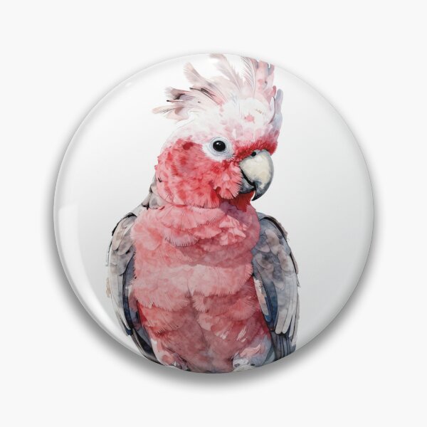 Item preview, Watercolor Pink Galah Cockatoo Exotic Bird designed and sold by WildArtIT.