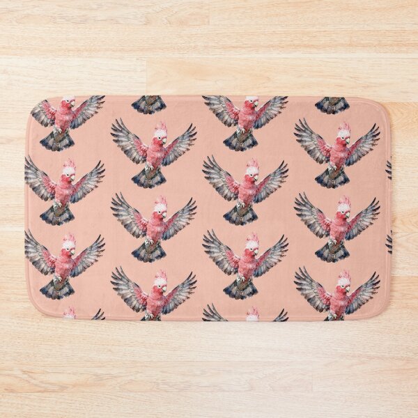 Item preview, Watercolor Flying Pink Galah Cockatoo Bird designed and sold by WildArtIT.
