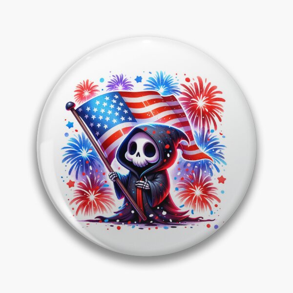 Artikelvorschau, Grim Reaper American Flag Fourth Of July Independence Day entworfen und verkauft von Polaris Bear.