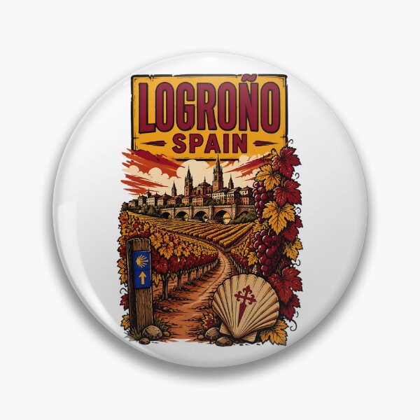 Item preview, Logroño Spain Vintage Travel Tourism designed and sold by TravelersGems.