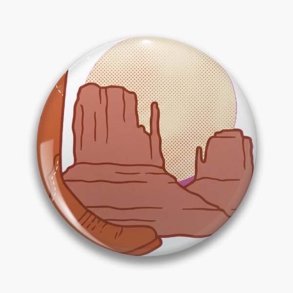 Item preview, Cowboy Boot Desert Mesa Vintage Travel Illustration designed and sold by Ninjacatoff.