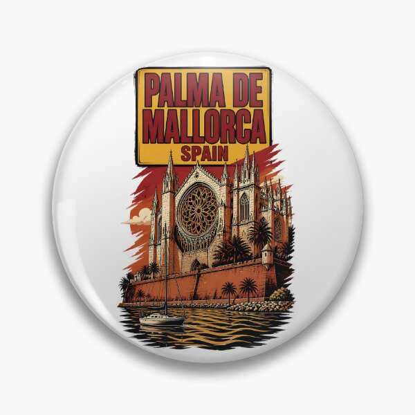Item preview, Palma De Mallorca Spain Vintage Travel Tourism designed and sold by TravelersGems.