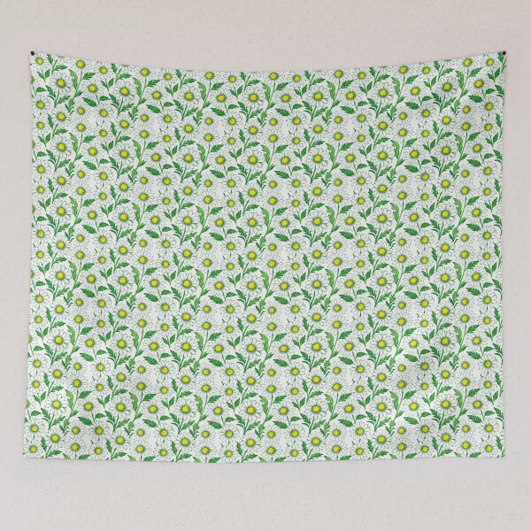 Item preview, Hand Drawn Daisy Seamless Pattern Flowers designed and sold by WildArtIT.