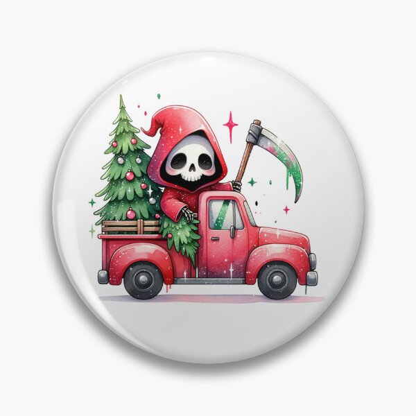 Item preview, Grim Reaper Christmas Vintage Truck Holiday designed and sold by Polaris Bear.
