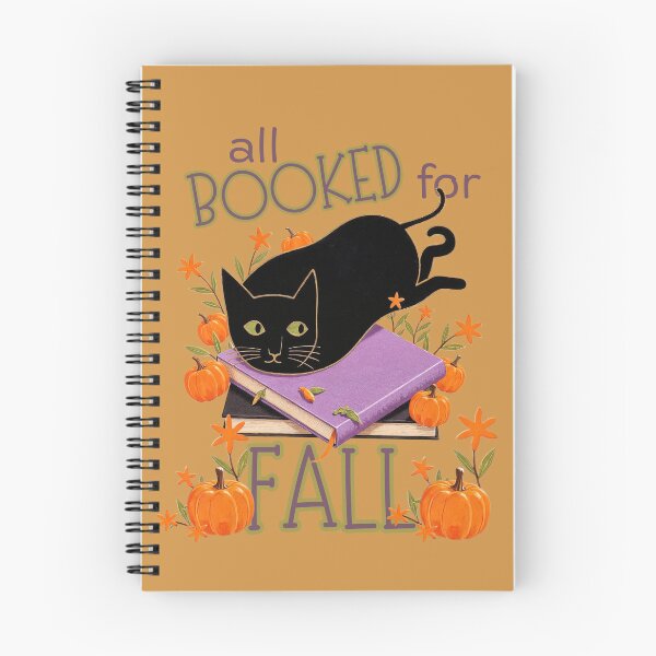 Item preview, All Booked For Fall, Black Cat and Book Lover, Cats Books Reading, Fall Bookish designed and sold by Forevermore.