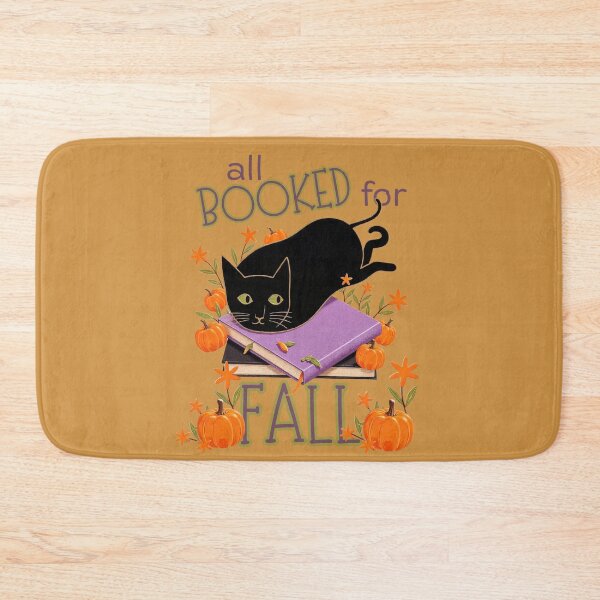Item preview, All Booked For Fall, Black Cat and Book Lover, Cats Books Reading, Fall Bookish designed and sold by Forevermore.